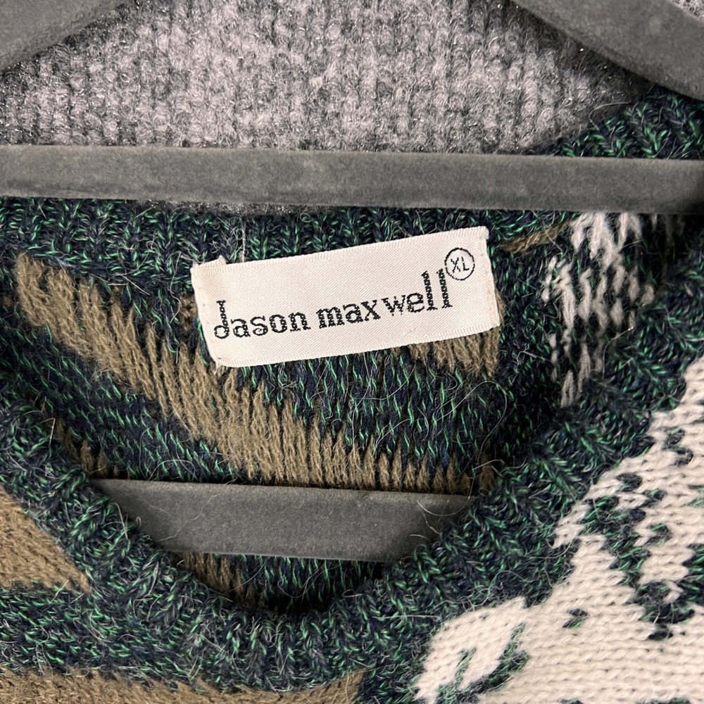 Vintage Jason Maxwell‎ Patchwork Knit Sweater wom… - image 6